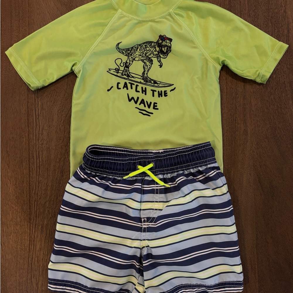 Kids Dinosaur Swim Set - Green and Blue